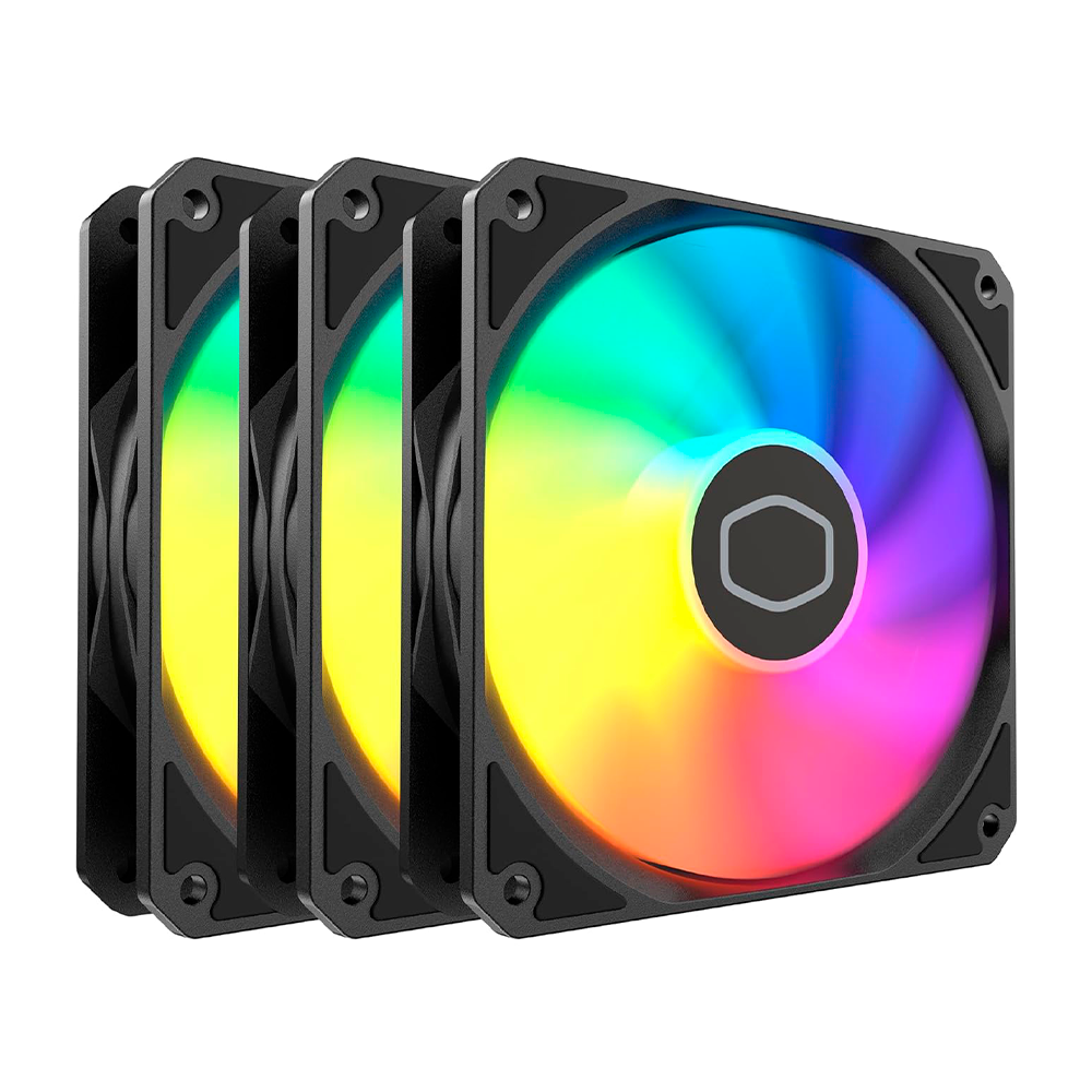 Kit de Ventiladores - Cooler Master MasterFan MF120 S3 | 120mm | Pack de 3 | Negro