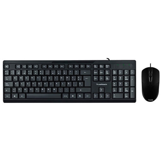Kit de Teclado y Mouse Acteck | Alámbrico | USB | Negro | AC-928984