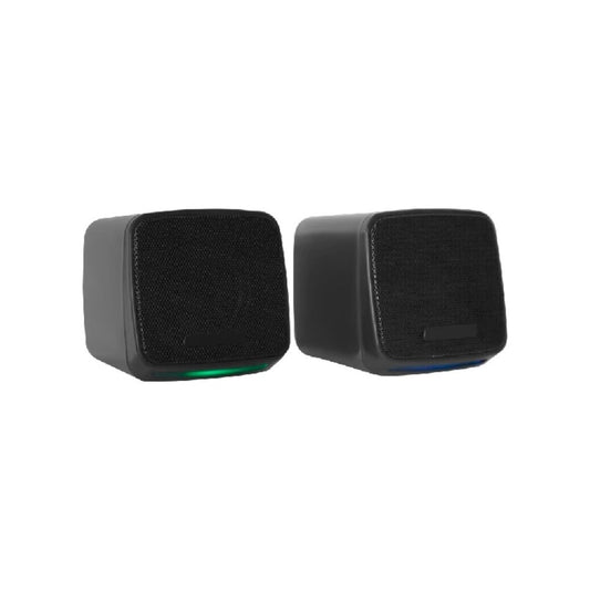 Bocinas Acteck Elant Cube Negro | Alámbrico | 3W RMS | 3.5mm