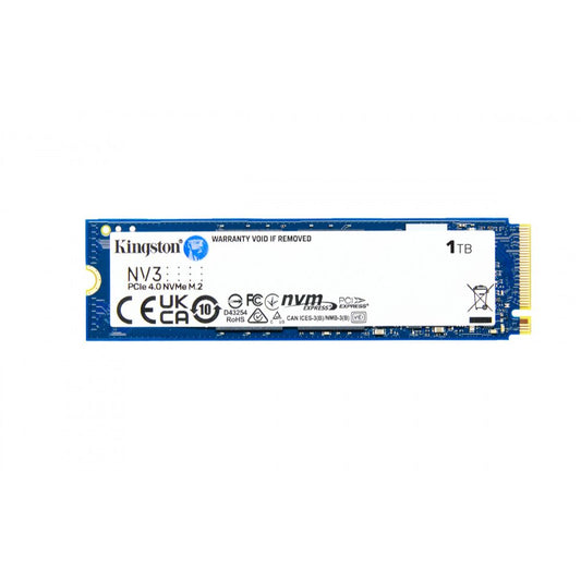 SSD Kingston NV3 1TB | PCIe 4.0 NVMe | 6000MB/s Lectura | 4000MB/s Escritura | M.2 2280