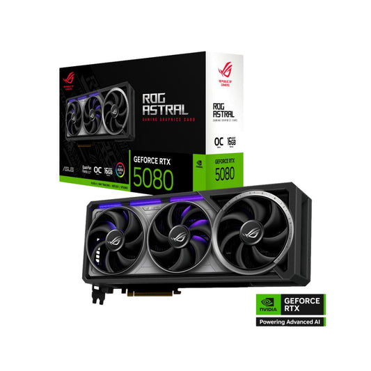 Tarjeta de video ASUS ROG Astral RTX 5080 OC 16GB | PCIe 5.0 | GDDR7 256-bit | ROG Astral | Triple Fan