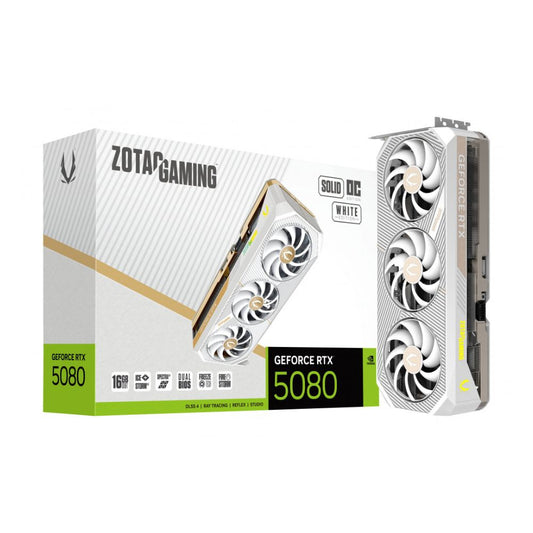 Tarjeta de Video Zotac NVIDIA GeForce RTX 5080 Gaming Solid OC 16GB GDDR7 256-bit PCIe 5.0