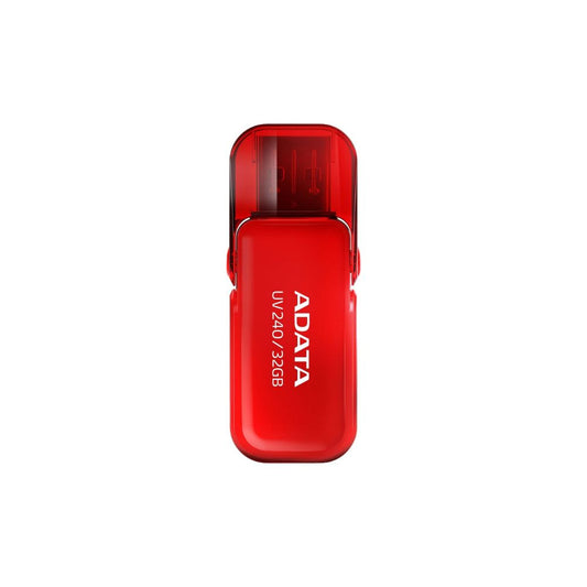 Memoria USB Adata UV240 32GB Rojo | USB-A 2.0 | Diseño con tapa abatible