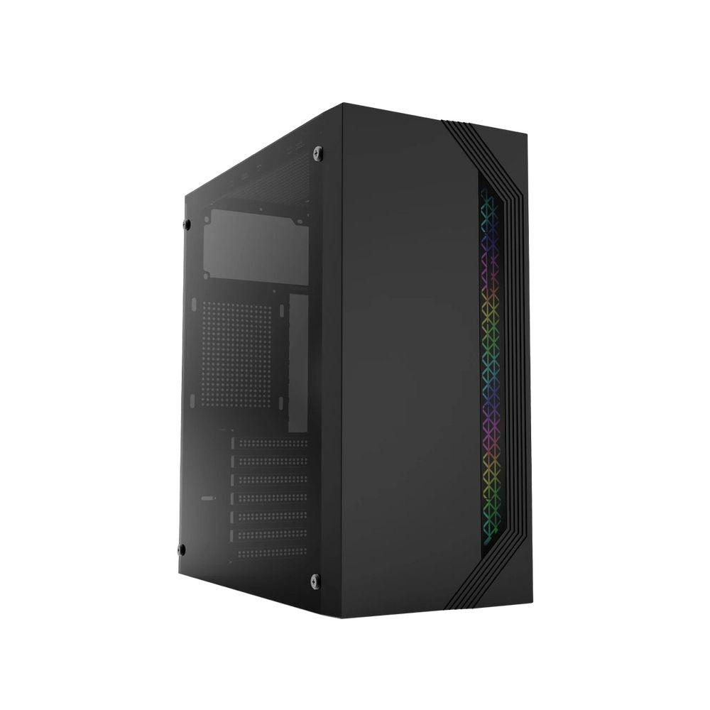 Gabinete Acteck Viken GM434, Midi-Tower, ATX/Micro-ATX/Mini-ITX, USB 2.0, con Fuente de 500W, sin Ventiladores Instalados, Negro
