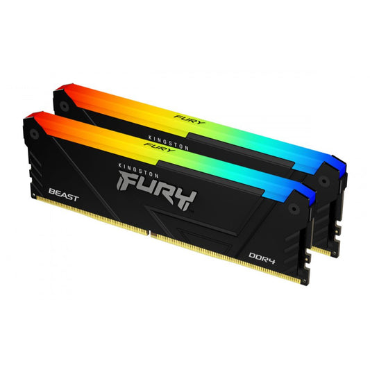 kit Memoria RAM Kingston FURY Beast RGB DDR4 32GB (2x16GB) 3200MHz CL16