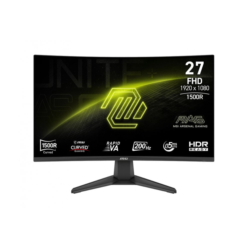 Monitor MSI MAG 276CF 27" | Full HD | 200Hz | 0.5ms | Curvo | HDMI | Negro