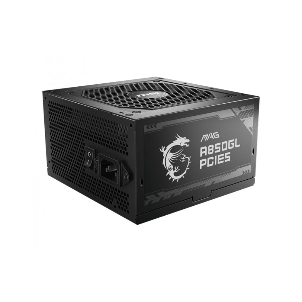 Fuente de Poder MSI MAG A850GL PCIE5 80 PLUS Gold, Modular, 24-pin ATX, 12VHPWR, 120mm, 850W
