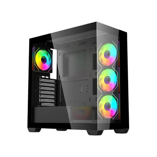Gabinete Xzeal XZ-140 Negro | Midi-Tower | ATX Micro-ATX Mini-ITX | 4 Ventiladores