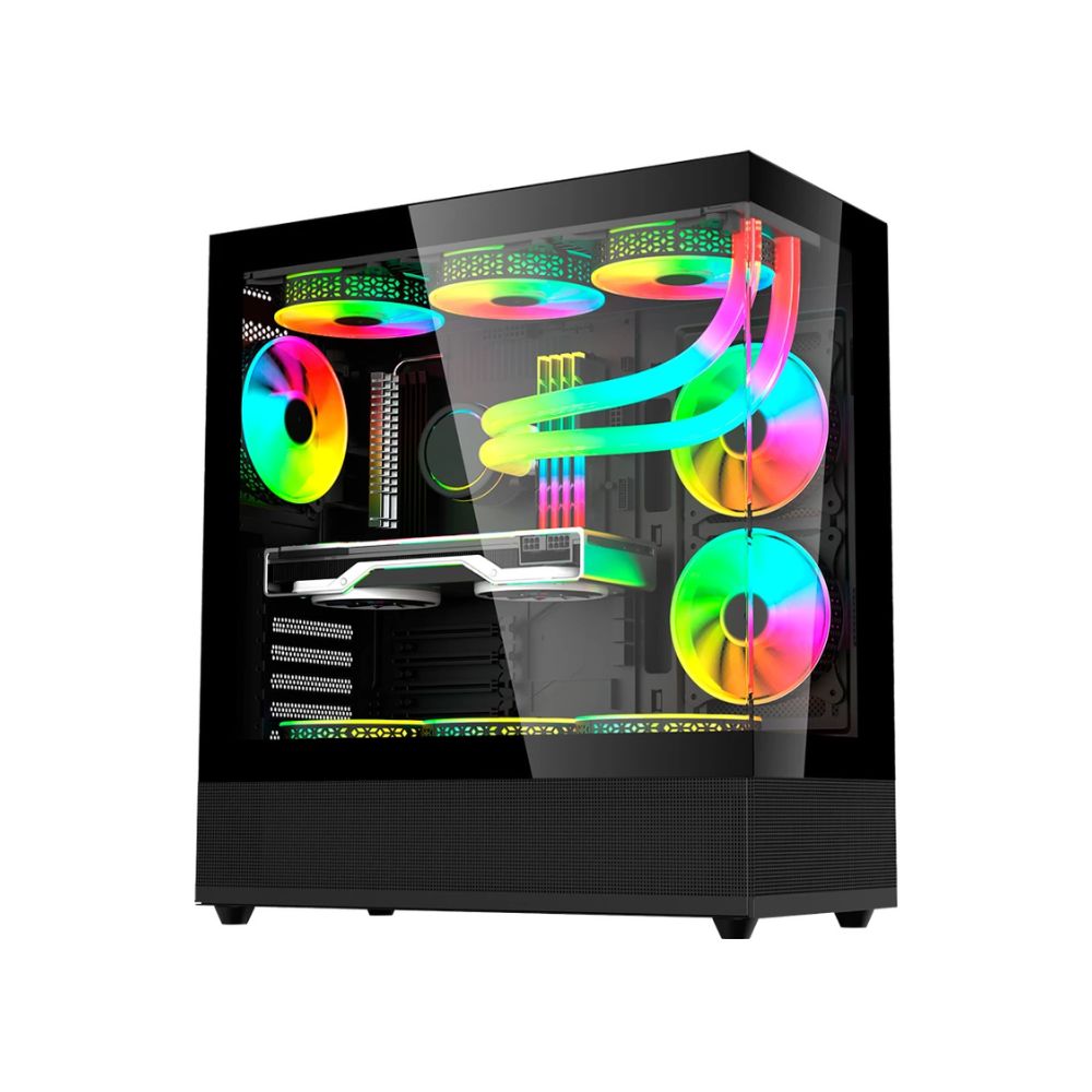 Gabinete Balam Rush Tank Super 9200 TB, Midi-Tower, ATX/Micro-ATX/Mini-ITX, USB 2.0/3.0, sin Fuente, 3 Ventiladores Instalados, Negro