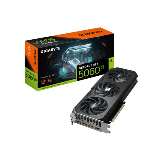 Tarjeta de video Gigabyte RTX 5060 Ti Gaming OC 8GB | PCIe 5.0 | GDDR7 128-bit | Triple Fan WINDFORCE | GV-N506TGAMING OC-8GD