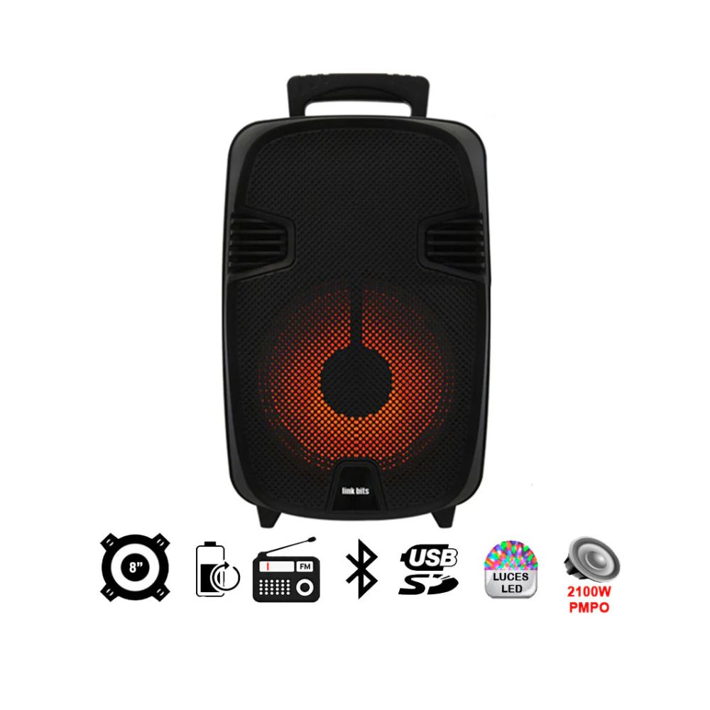 Bafle Linkbits 8" | Bluetooth | Recargable | Portátil