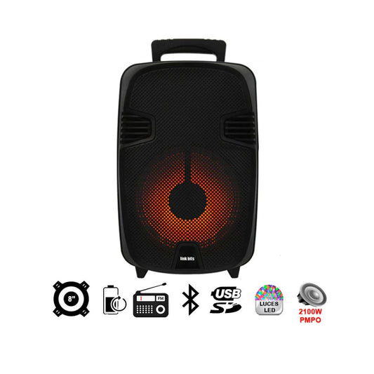 Bafle Linkbits 8" | Bluetooth | Recargable | Portátil