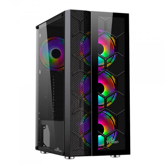 Gabinete Yeyian Rapture 2500 Midi-Tower ATX/Micro ATX/Mini-ITX ARGB USB 2.0/3.0 Negro