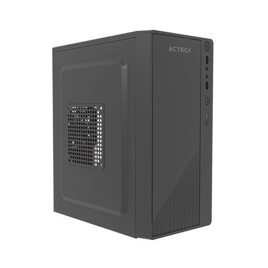 Gabinete Acteck Kioto GC220F Negro | Mini Tower | Micro-ATX/Mini-ITX | USB 2.0 | Fuente 500W | Sin Ventiladores