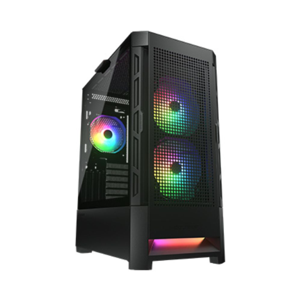 Gabinete Cougar Duoface RGB, Midi-Tower, ATX/CEB/EATX/Micro-ATX/Mini-ITX, USB 2.0/3.0, sin Fuente, 3 Ventiladores Instalados, Negro