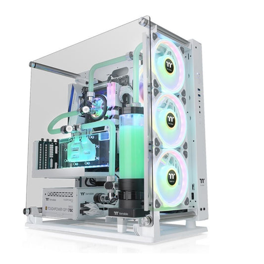Gabinete Thermaltake Core P3 TG Pro Snow con Ventana Midi-Tower ATX/E-ATX/Micro ATX/Mini-ITX USB 3.0 sin Fuente sin Ventiladores Instalados Blanco