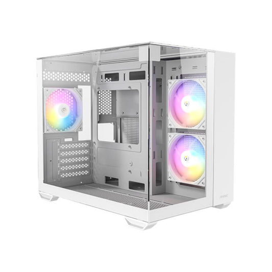 Gabinete Antec CX600M TRIO ARGB Blanco | Mini Tower | Micro-ATX/Mini-ITX | USB 2.0/3.0 | Sin Fuente | 3 Ventiladores