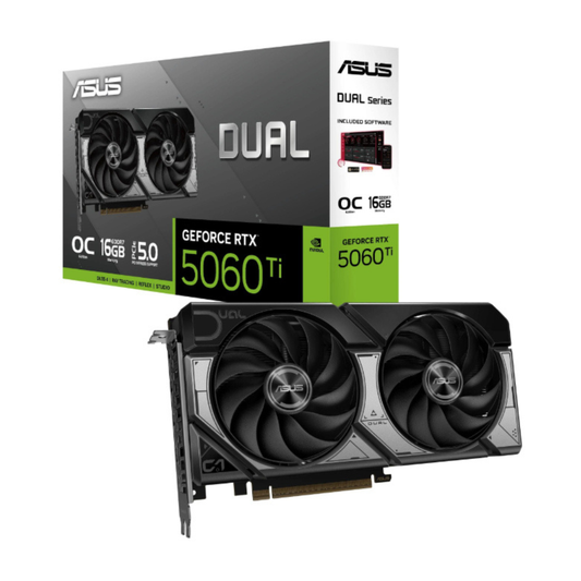 Tarjeta de Video ASUS Dual GeForce RTX 5060 Ti OC Edition | 16GB GDDR7 | 128-bit | PCIe 5.0