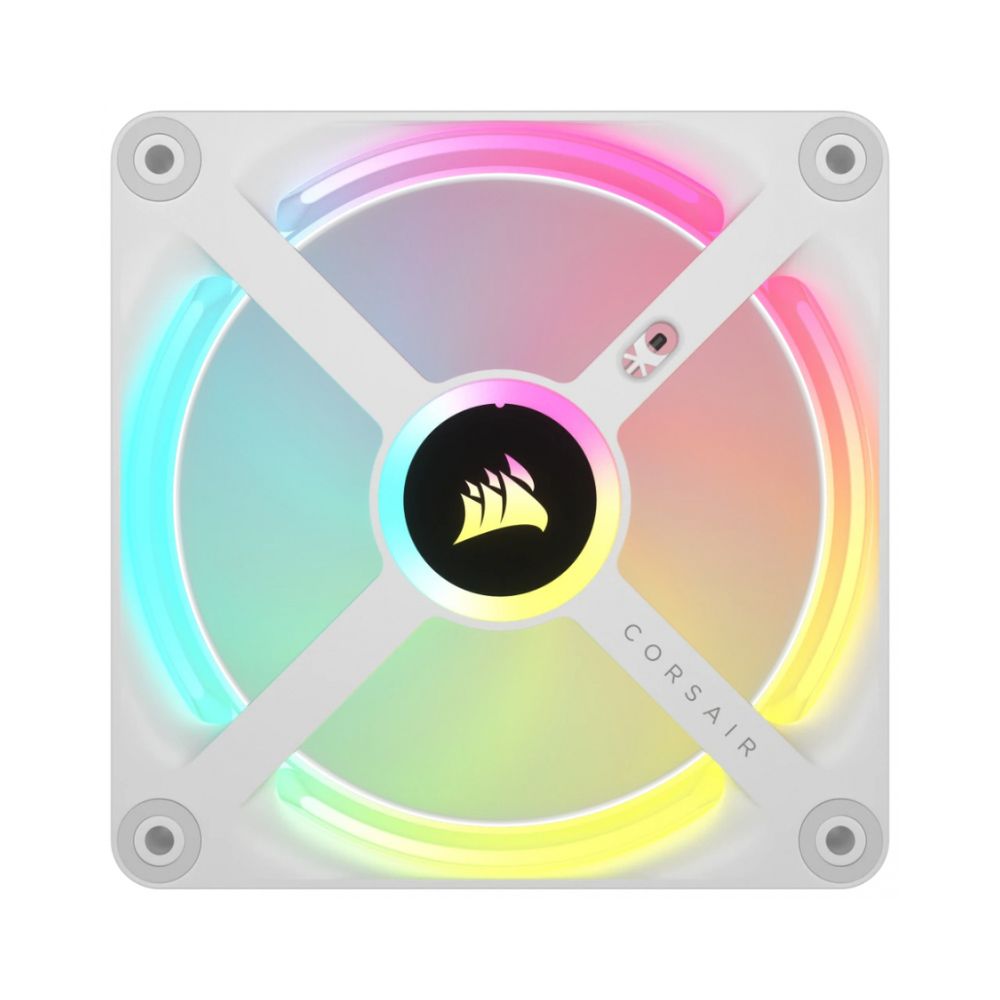 Ventiladores para Gabinete Corsair iCUE LINK QX120 RGB, Kit 3x 120mm, 2400RPM, ARGB, Blanco