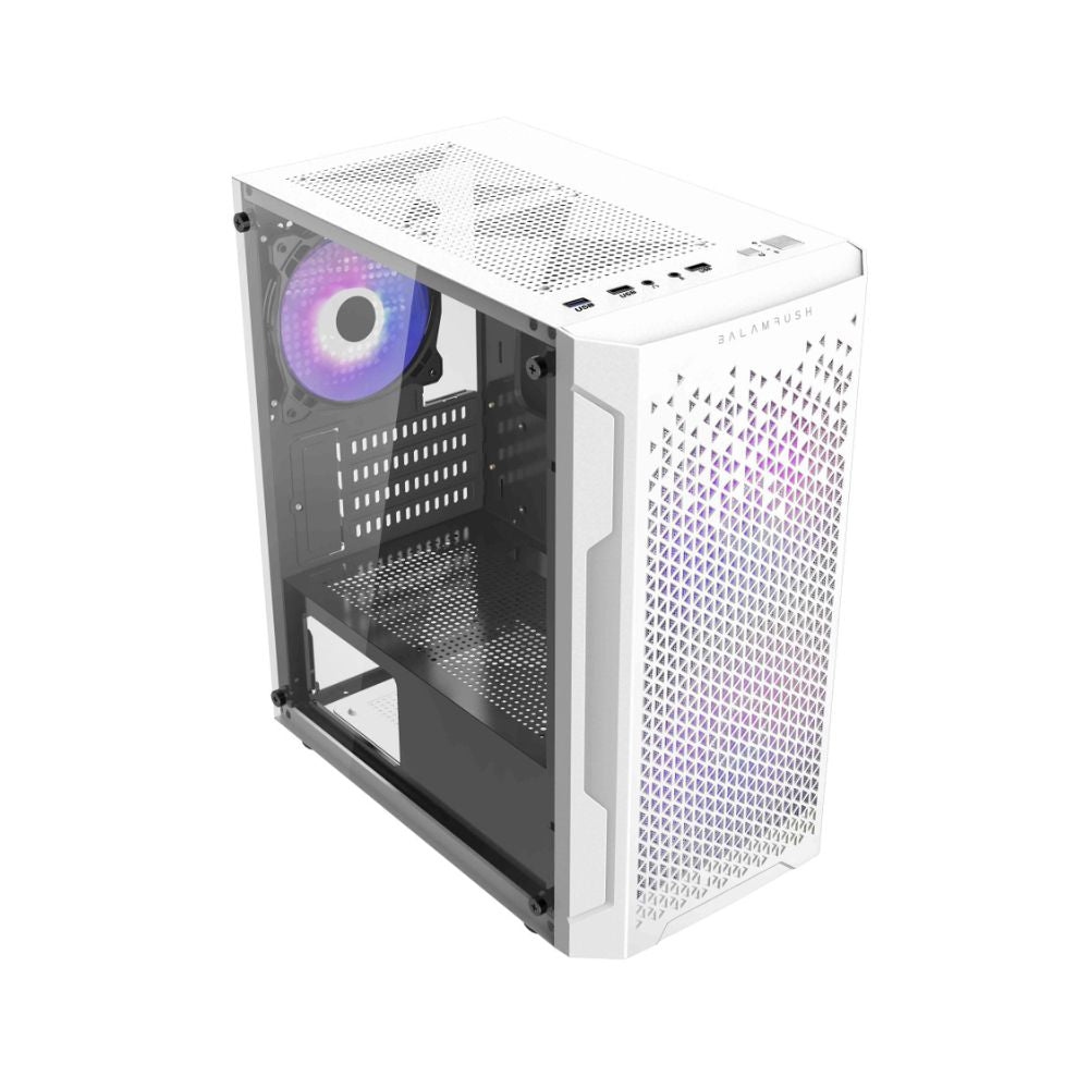 Gabinete Balam Rush Artic GI725, Midi-Tower, Micro-ATX/Mini-ITX, USB 2.0/3.0, sin Fuente, 3 Ventiladores Instalados, Blanco