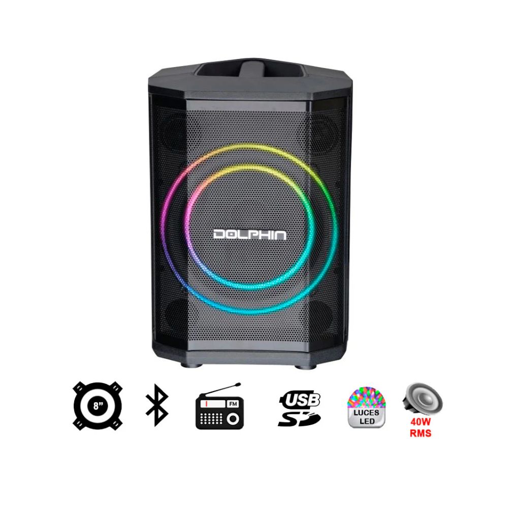 Bafle Dolphin 8" | Bluetooth | Recargable | True Wireless