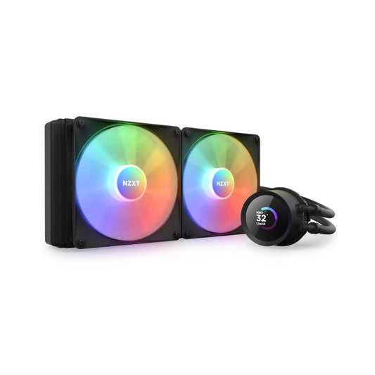 Enfriamiento Líquido para CPU NZXT RL-KR280-B1 Kraken 280 RGB, 280mm, Pantalla LCD, 2 Ventiladores RGB, Negro