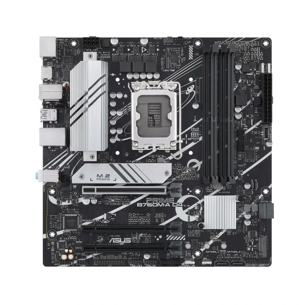 Tarjeta Madre ASUS PRIME B760M-A D4 Micro-ATX LGA 1700 Intel B760 128GB DDR4 HDMI