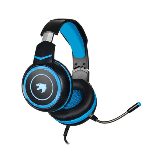 Audifonos Gamer Yaguaret Quimera Negro/Azul | Diadema | 3.5 mm + USB | 2 m | Micrófono