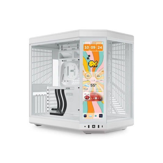 Gabinete Hyte Y70 Touch Infinite Blanco | Midi Tower | ATX/EATX/Micro-ATX/Mini-ITX | USB 3.0 | Sin Fuente | Sin Ventiladores