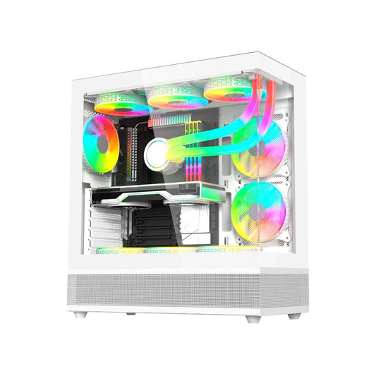 Gabinete Balam Rush Tank Super 9200 TB, Midi-Tower, ATX/Micro-ATX/Mini-ITX, USB 2.0/3.0, sin Fuente, 3 Ventiladores Instalados, Blanco