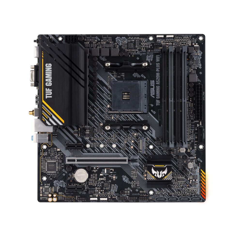 Tarjeta Madre ASUS TUF GAMING A520M-PLUS WIFI Micro-ATX Socket AM4 AMD A520 128GB DDR4 HDMI/DP para AMD