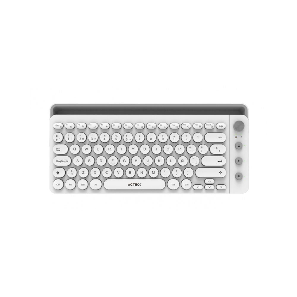 Teclado Acteck Uny Comp TI685 | Inalámbrico | Bluetooth | Español | Blanco