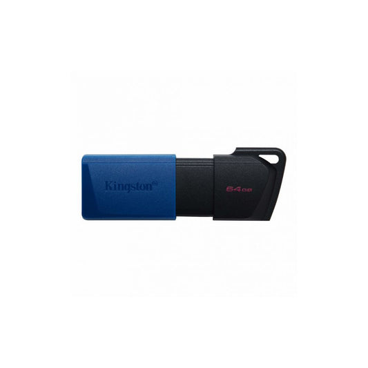 Memoria USB Kingston DataTraveler Exodia M 64GB Negro/Azul | USB-A 3.2 | Diseño con tapa móvil