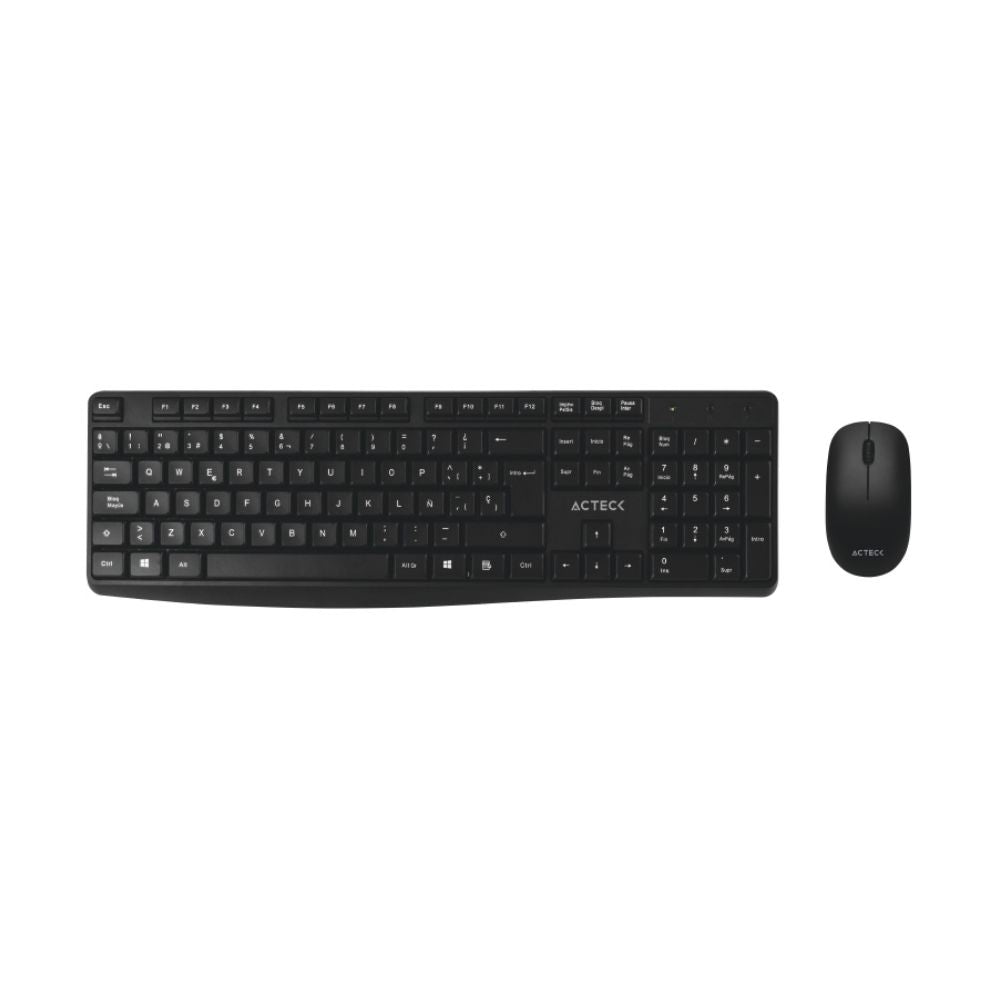 Kit de Teclado y Mouse Acteck KT25 | Inalámbrico | USB | Negro