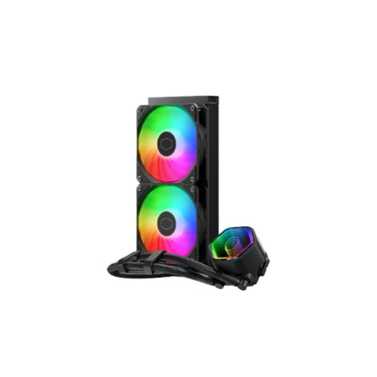 Enfriamiento Líquido Cooler Master Core II ARGB | 240mm | 2x120mm | 1750RPM | Negro