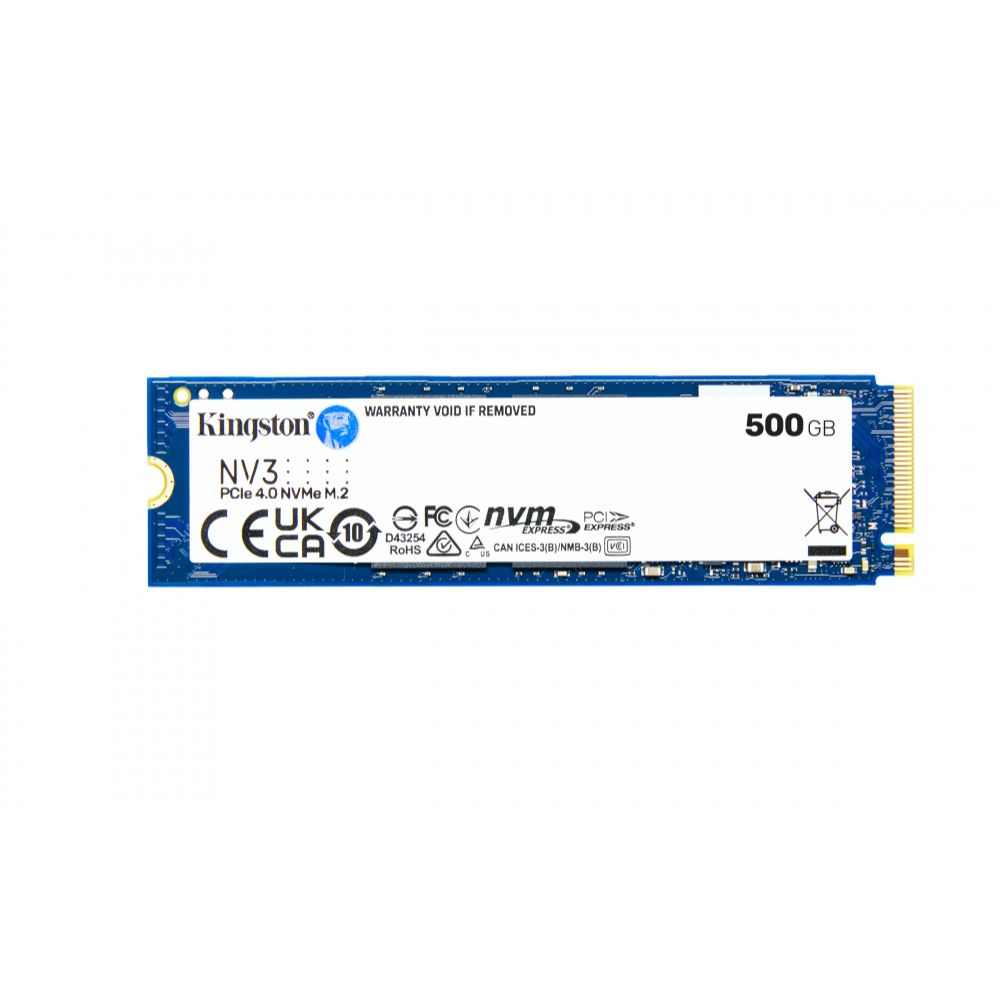 SSD Kingston NV3S 500GB | PCIe 4.0 NVMe | 5000MB/s Lectura | 3000MB/s Escritura | M.2 2280