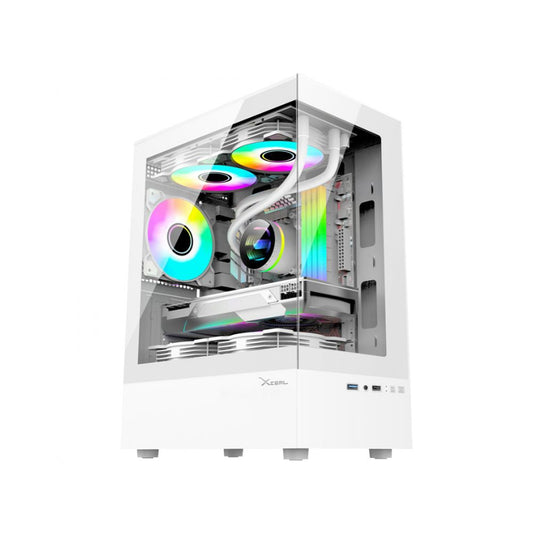 Gabinete Xzeal XZGAZNY1W Blanco | Mini Tower | Micro-ATX/Mini-ITX | USB 2.0/3.0 | Sin Fuente | 1 Ventilador