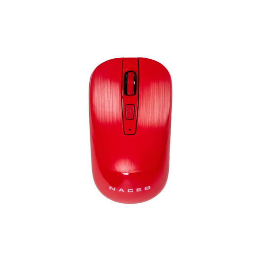 Mouse Naceb NA-0137R | Inalámbrico | Óptico | 1600 DPI | RF | Rojo