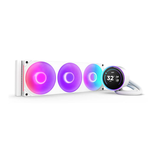 Enfriamiento Líquido para CPU NZXT Kraken Elite 360 RGB V2, 3x 120mm, hasta 2400RPM, Blanco