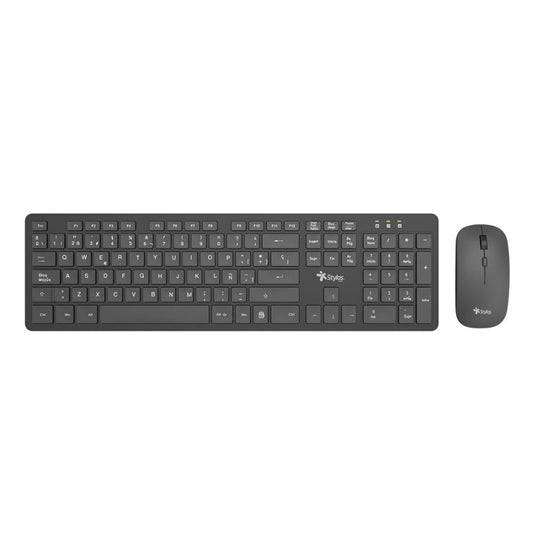 Kit de Teclado y Mouse Stylos SKM100 | Inalámbrico | USB | Español | Negro