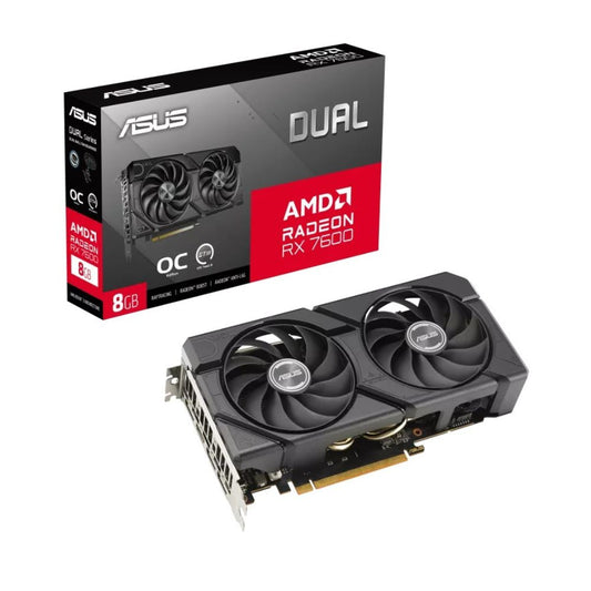 Tarjeta de Video ASUS Dual Radeon RX 7600 EVO OC | 8GB GDDR6 | 128-bit | PCIe 4.0
