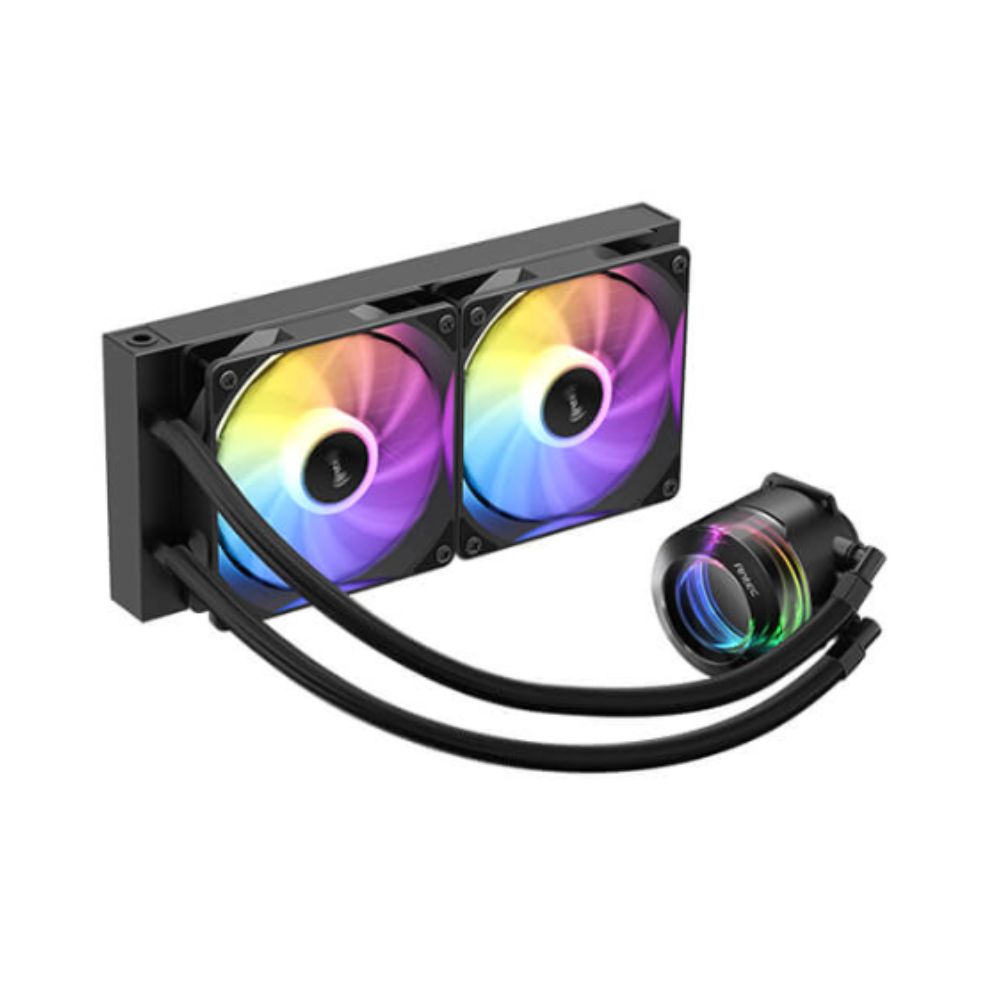 Ventilador para CPU ANTEC VORTEX LUM 240 ARGB, Enfriamiento Líquido, 2 Fan ARGB, 240 mm, 1800 RPM, Negro
