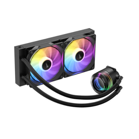 Ventilador para CPU ANTEC VORTEX LUM 240 ARGB, Enfriamiento Líquido, 2 Fan ARGB, 240 mm, 1800 RPM, Negro