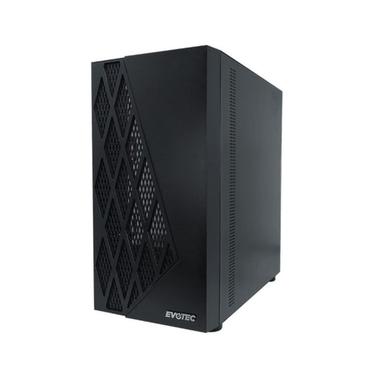 Gabinete Evotec Taipei Negro | Micro Tower | Micro-ATX/Mini-ITX | USB 2.0/3.0 | Sin Fuente | 3 Ventiladores