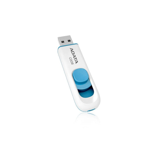 Memoria USB Adata C008 16GB Azul/Blanco | USB 2.0 | Diseño Retráctil
