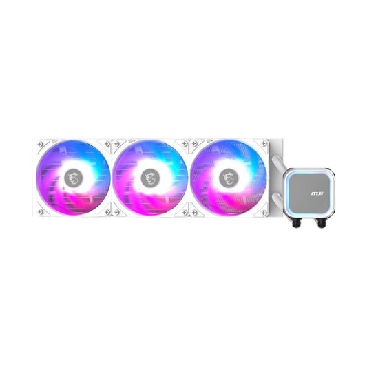Ventilador para CPU MSI MAG CORELIQUID A13 360 WHITE, Enfriamiento Líquido, 3 Fan ARGB, 360 mm, Blanco