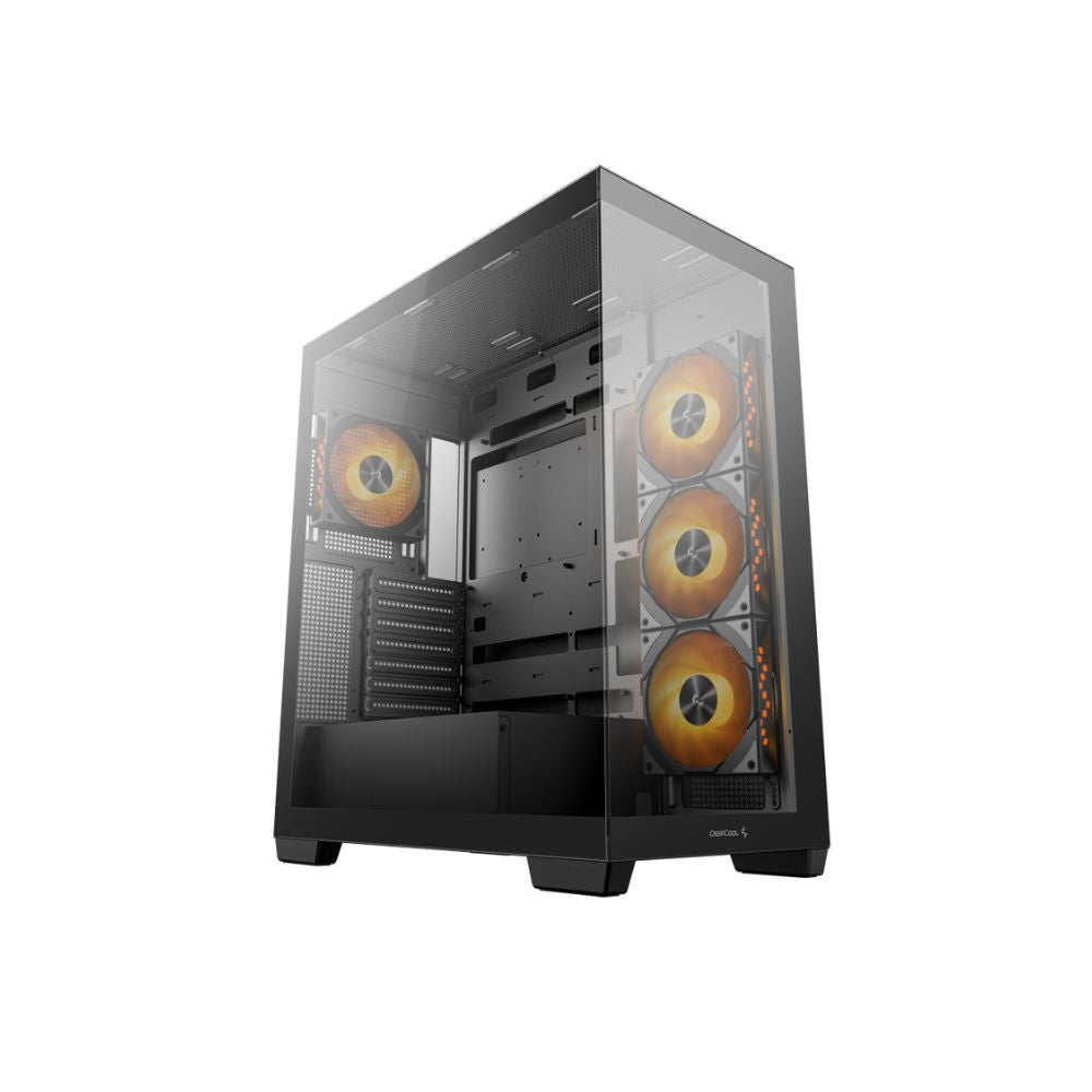 Gabinete DeepCool CG580 4F Negro | Midi Tower | ATX/Micro-ATX/Mini-ITX | USB 3.0 | Sin Fuente | 4 Ventiladores