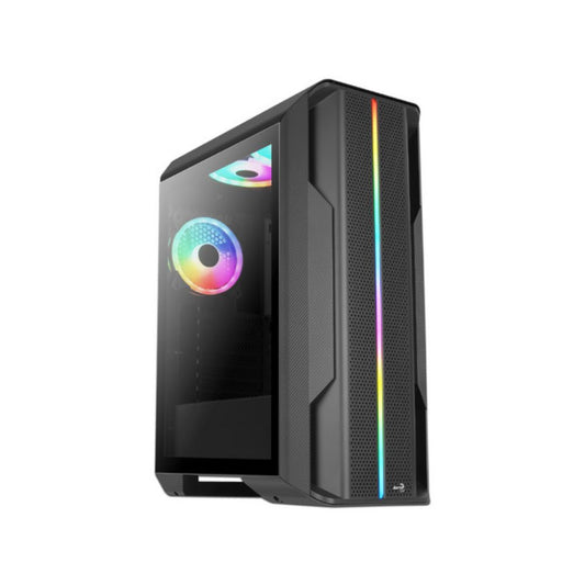 Gabinete Aerocool Splinter Duo ARGB Negro | Midi Tower | ATX/Micro-ATX/Mini-ITX | USB 3.0 | Sin Fuente | 3 Ventiladores