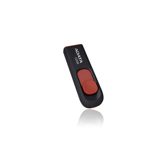Memoria USB Adata C008 16GB Negro/Rojo | USB-A 2.0 | Diseño Retráctil