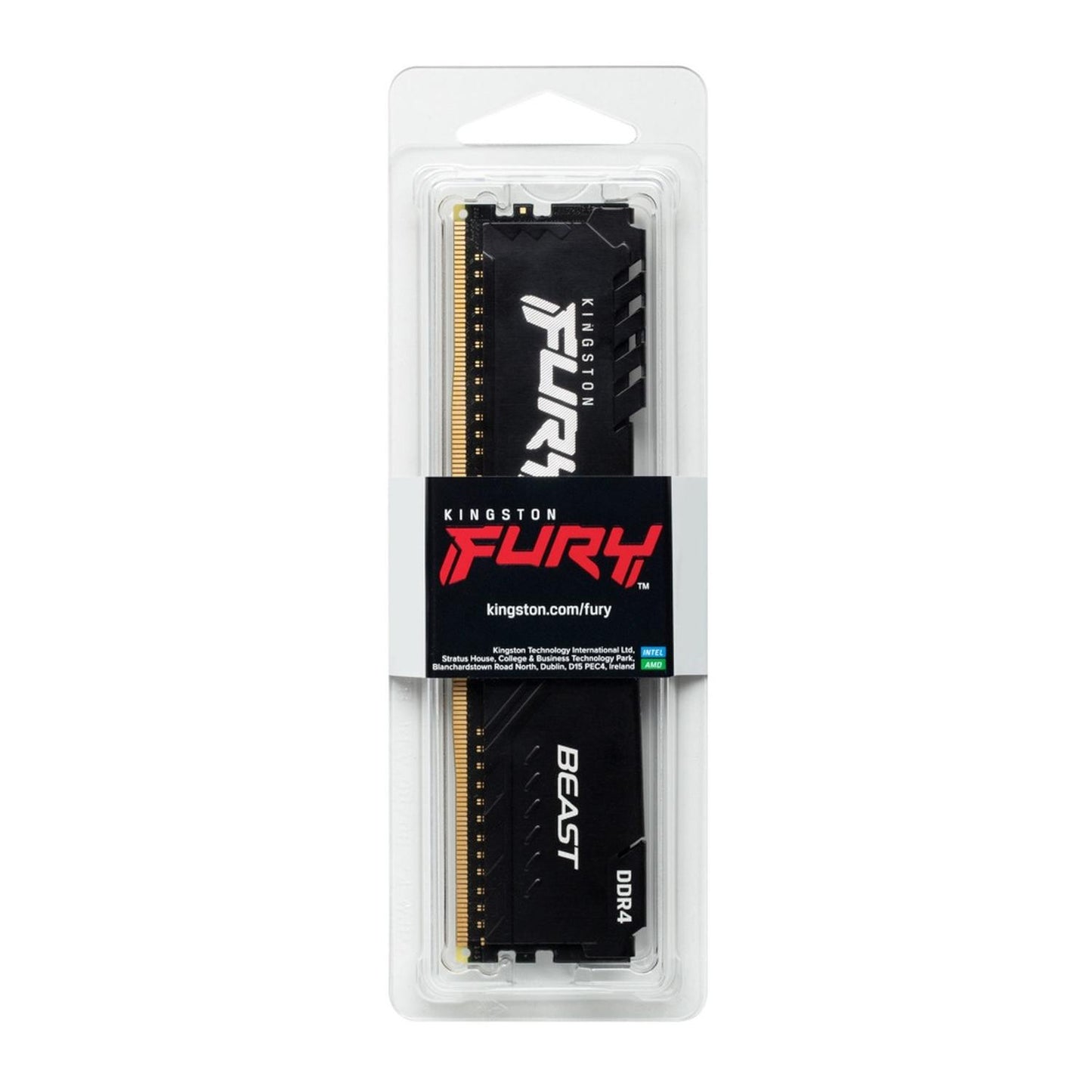 Memoria RAM Kingston FURY Beast DDR4, 3200MHz, 8GB, Non-ECC, CL16, XMP